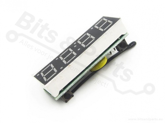 Display 3-in-1 klok / temperatuur / voltage rood
